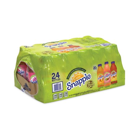 Snapple All Natural Juice Drink, Fruit Punch, Kiwi Strawberry, Mango Madness, 20 oz Bottle, PK24, 24PK 26001